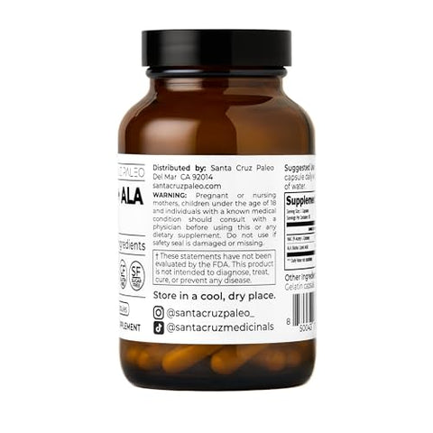 Santa Cruz Paleo Nac Ala Caps Nac Supplement And Antioxidant Complex With Alpha Lipoic Acid And N-Acetyl Cysteine Cellular Support And Nutrient Balance Gluten Free Keto Paleo 60 Capsules