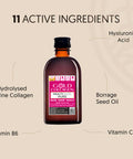 GOLD COLLAGEN Multidose Pure - Collagen upplements for Women & Men with Biotin for Hair Skin Nail - Mood Energy & Immune System Booster with Vitamin C Hyaluronic Acid Marine Collagen Zinc 300 ml