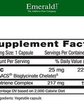 Emerald Labs Zinc 25Mg - Immune Support, Digestive Health, Oxidative Stress Support - Made With Zinc Bisglycinate - Vegan & Gluten-- 90 Vegetable Capsules