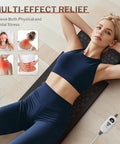 Homlyns Heated Acupuncture Mat - 6 Heat Levels With 2 Hours Auto Off And 4 Adjustable Time Settings Heating Acupressure Mat Full Body Massage Relieve Stress And Improve Sleep Black