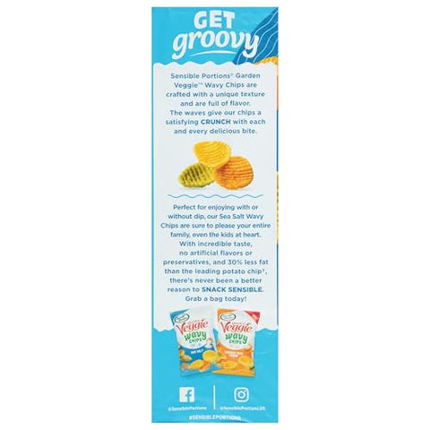 Sensible Portions Garden Veggie Wavy Chips Sea Salt 5 Oz (Pack of 12)