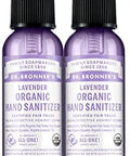 Dr. Bronner'S Organic Hand Sanitizer Spray (Lavender 2 Ounce 2Pack) Simple And Effective Formula Cleanses & Sanitizes No Harsh Chemicals Moisturizes And Cleans Hands