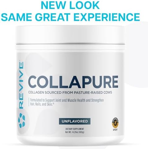 Revive Md Collapure Collagen Peptides Powder For Women & Men Unflavored - Type I & Type Iii Grass-Fed Collagen Supplements For Hair Skin Nails Bones & Joint Health - No Fillers - 30 Servings