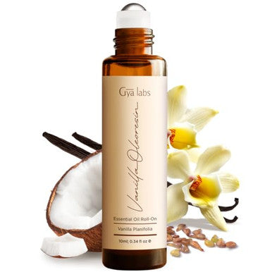 Gya Labs Vanilla Essential Oil Roll On & Lavender Essential Oil Roll On Set - Therapeutic Grade Essential Oils Set - 2X10Ml - Gya Labs