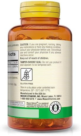 Mason Natural Vitamin D3 250 Mcg (10000 Iu) Supports Overall Health Strengthens Bones And Muscles From Corn Oil 60 Softgels