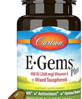 Carlson Labs EGems Plus Natural Vitamin E 400 IU 50 Softgels