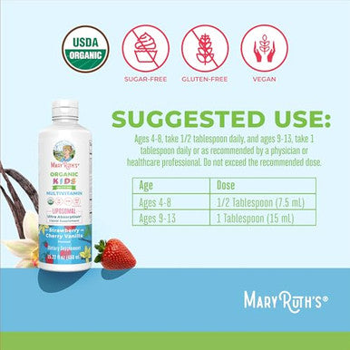 Maryruth'S Maryruth Organics Kids Multivitamin Liposomal Vegan Sugar-Free Vitamins For Kids Ages 4 2 Month Supply 15.22 Fl Oz