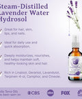 Bella Terra Oils - Hydrosol Water 16Oz - Luxurious Lavender Organic Rose Water Blend Packed With Essential Minerals & Amino Acids Ultimate Skin Quencher