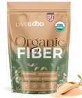 Livegood Organic Fiber Powder With Agave Inulin Psyllium Husk Pea Fiber 10 Plant-Based Sources For Digestion Detox Gut Support And Daily Wellness Organic Fiber Supplement (30 Servings)