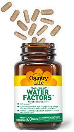 Country Life Water Factors - With Potassium And B6 For Electrolyte Balance - 60 Tablets