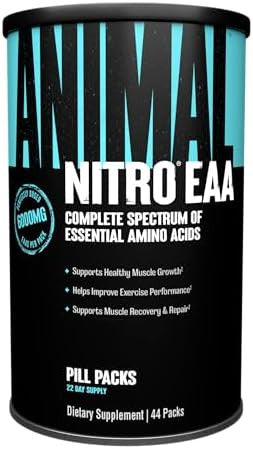 Animal Nitro Eaa Postworkout Recovery And Repair Supports Lean Muscle Growth Complete Spectrum Of Essential Amino Acids & Bcaa Supplement For Men And Women 44 Packs