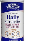 Buried Treasure Daily Nutrition Liquid Multivitamin And Mineral Supplement With Trace Minerals Superfoods Vitamin A Bcomplex C D E Methylfolate Biotin Magnesium Zinc Resveratrol 32 Serv