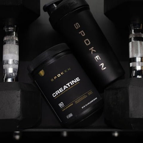 Spoken Nutrition Creatine Monohydrate Build Lean Muscle Mass And Improve Recovery Unflavored Powder 90 Servings Strength & Performance Support