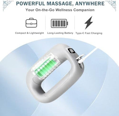 Ds Savoring Multifunctional Full-Body Fascia Ring Massager 3 Modes & 6 Intensities Deep Tissue Vibration Hands-Free Electric Massage Ring For Muscle Recovery & Relaxation For Athletes & Office Workers