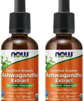 Now Foods Supplements Ashwagandha Liquid Extract Organic Immune System Support 2 Fluid Ounces