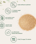 Micro Ingredients Golden Monk Fruit Sweetener Allulose, 2 lbs | No Erythritol, No Aftertaste, 1:1 Brown Sugar Substitute | Zero Calorie, Great for Drinks, Coffee, Tea, Cookies | Keto, Vegan, Non-GMO