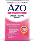 Azo Dual Protection Urinary + Vaginal Support Prebiotic Plus Clinically Proven Women'S Probiotic 30 Count & Complete Feminine Balance Daily Probiotics For Women