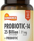 Sundance Probiotic14 25 Billion Cultures 30 Capsules With Prebiotics Vegetarian Nongmo And Gluten Supplement