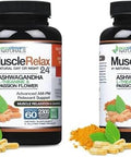 Ecostream Naturals Relaxant Muscle Relax 24/7 Large 2300 Milligram Day/Night Use Capsules Maximum Strength Support With Valerian Passion Flower Magnesium