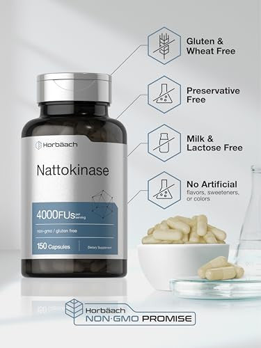 Horbaach Nattokinase Supplement 4000 Fu 150 Capsules
