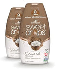 SweetLeaf Sweet Drops Flavored Stevia Liquid Sweetener Stevia Extract Zero Calories Gluten Free Keto Friendly Non GMO Natural Flavors Sugar Alternative Coconut 1.7 Fl Oz (Pack of 2)