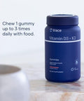 Trace Minerals Vitamin D3 + K2 Gummies Bioavailable Vitamin Blend for Bone Heart and Immune System Support HighPotency PlantBased GlutenFree and Vegan Strawberry 60 Servings