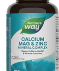 Nature'S Way Calcium-Magnesium-Zinc - Bone Health & Muscle Function - With Calcium Carbonate, Citrate & Malate - Gluten & Dairy - 250 Capsules