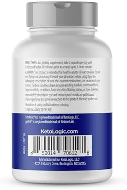 Ketologic Bhb Caps + Apple Cider Vinegar (60 Capsules 30 Supplements)