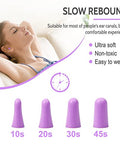 Lysian Foam Noise Cancelling Earplugs 60 Pairs 38Db Snr Purple With 3D Sleep Eye Mask Black
