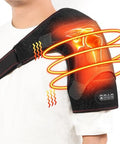 Heated Shoulder Wrap For Men Women - Electric Shoulder Heating Pad With 3 Massager And Heat Settings And Timer Modes, Heated Shoulder Braces For Neck And Shoulder Deep Issue