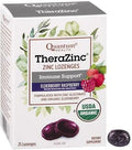 Quantum Health TheraZinc USDA Organic Zinc Lozenges Eldertry Raspberry Immune Support Formulated with Zinc Gluconate Fast Relief No Aftertaste 25 Count Pack of 1