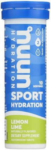 Nuun Active: Lemon+Lime Electrolyte Enhanced Drink Tablets 10 Count (Pack Of 2)