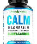 Pius Nature Calm Magnesium Glycinate With Ashwagandha Root Extract