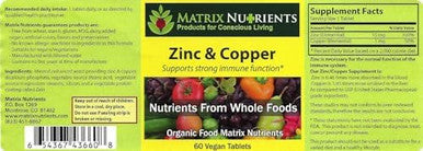 Zinc & Copper - Lab Tested For Highest Purity Fast Absorption, 100% Organic Natural Ingredients - Massive Immune Support - Repair Heart & Body - Vegan Tablets (60Ct)