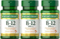 NatureS Bounty B12 Quick Dissolve Tablets 500 Mcg 300 Tablets (3 X 100 Count Bottles)