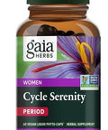 Gaia Herbs Cycle Serenity Women'S Hormonal Balance Supplement Made With Fenugreek Saffron Turmeric & Hawthorn From Gluten Dairy & Soy 60 Vegan Capsules (60 Servings)