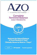 Azo Complete Feminine Balance Daily Probiotics For Women Clinically Proven To Help Protect Vaginal Health Helps Balance Ph And Yeast Nongmo 60 Count
