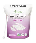 Durelife 100% Pure stevia extract sweetener 8 oz | No Erythritol, NON-GMO Project Verified, No Fillers, Zero Calorie Sugar Substitute | No Aftertaste | Micro-Spoon Included | 8 oz