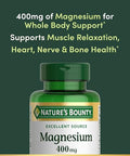 Nature'S Bounty Magnesium 400 Mg Softgel Whole Body Support Magnesium Supplements For Men And Women Heart Nerve & Bone Health 75 Softgels (Pack Of 1)