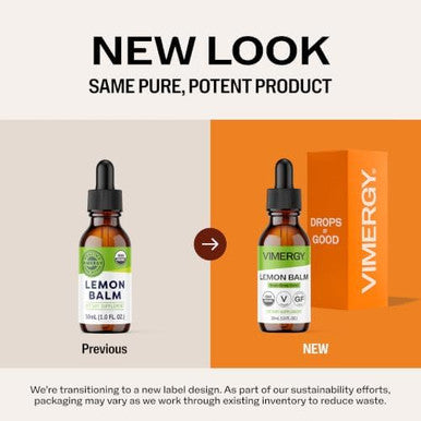 Vimergy USDA Organic Lemon Balm Tincture Herbal Supplement Can be Used in Tea Non GMO Alcohol Free