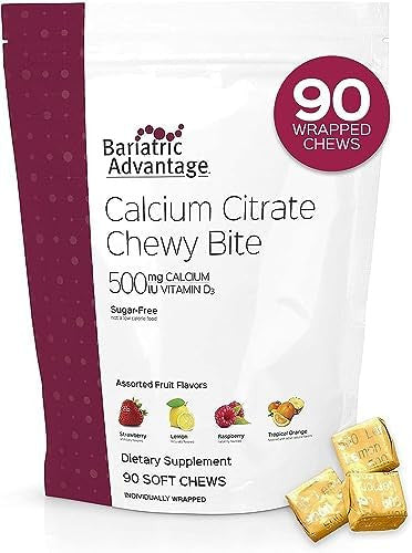 Bariatric Advantage Chewable Ultra Solo With Iron Citrus 30 Count Calcium Citrate Chewy Bites 500 Mg Assorted Fruit Flavor 90 Count And High Protein Meal Chocolate 28 Servings