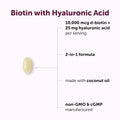 Micro Ingredients Biotin 10000 Mcg With Hyaluronic Acid 25 Mg Per Serving Made With Coconut Oil 365 Softgels 1 Per Day One Year Supply Non-Gmo & Gluten Free