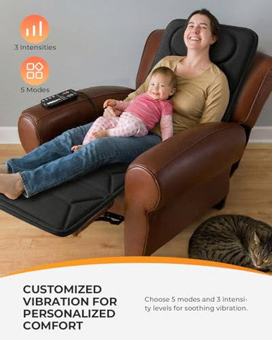 Coococo Upgraded Full Body Massage Mat With Enhanced Heat Vibration Massage Mat With 10 Motors & 3 Heating Zones Massage Pad For Bed Sofa Recliner Heated Back Massager Mattress Pad 66.5''X17.3''