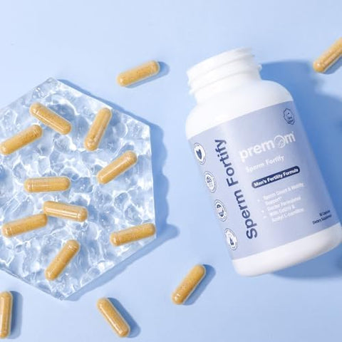 Premom Sperm Fortify " Male Fertility Supplements For Men With Ksm66 Vegan Ashwagandha Coq10 As Ubiquinol Zinc Selenium&Acetyllcarnitine Supports Sperm Health Motility & Count