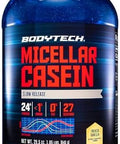 Bodytech Micellar Casein Protein Powder Slowrelease For Overnight Muscle Recovery 24G Protein Per Serving Rich Chocolate (4 Lb)
