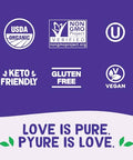 Pyure Organic Plant-Based Sweetener | 1:1 Sugar Replacement | Made with Allulose, Monk Fruit & Stevia | No Erythritol | Keto, Diabetic & Vegan Friendly | USDA Organic, Non-GMO | 9 oz