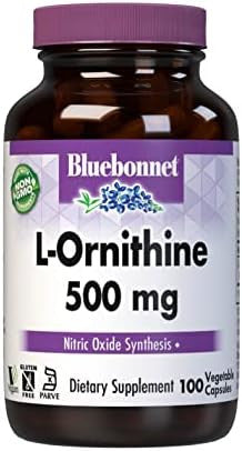 Bluebonnet Nutrition Lornithine 500Mg Form Amino Acid For Healthy Protein Metabolism Soy Gluten Nongmo Kosher Vegan 100 Vegetable Capsules 100 Servings