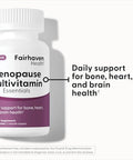 Fairhaven Health Menopause Multivitamin Essentials Hormone Free Menopause Supplements for Women Methylated Multivitamin for Women 50 and Over NonGMO Perimenopause Supplements 30 Capsules