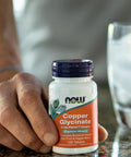 Now Foods Supplements, Copper Glycinate With 3Mg Albion Copper, Promotes Structural Health, 120 Tablets, Light Gray, Tan