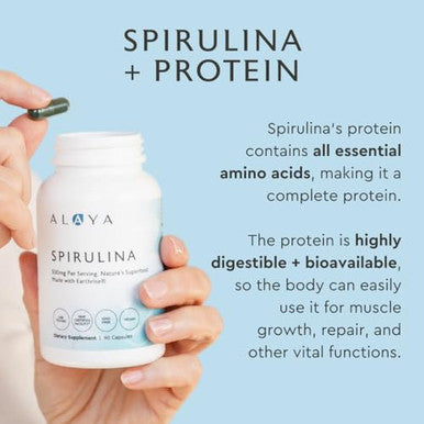 Alaya Naturals Pure Spirulina Capsules 90 Capsules 500Mg